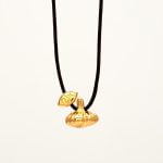 Γούρι Κολιέ Why Not- Gold Garlic