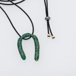 Ασημένιο Κολιέ Petal Σμλάτο Glitter- Κυπαρισσί