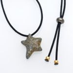 Ασημένιο Κολιέ Star Σμλάτο Glitter- Γκρι