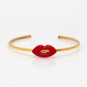 "Bold Lips" Χειροπέδα Ασήμι 925- Σμάλτο
