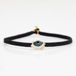 "Icon Eye" Elegant Βραχιόλι με κορδόνι Ασήμι 925