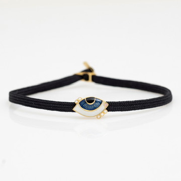 "Icon Eye" Elegant Βραχιόλι με κορδόνι Ασήμι 925