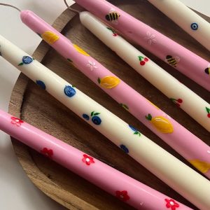"Handpainted Easter Candle"
